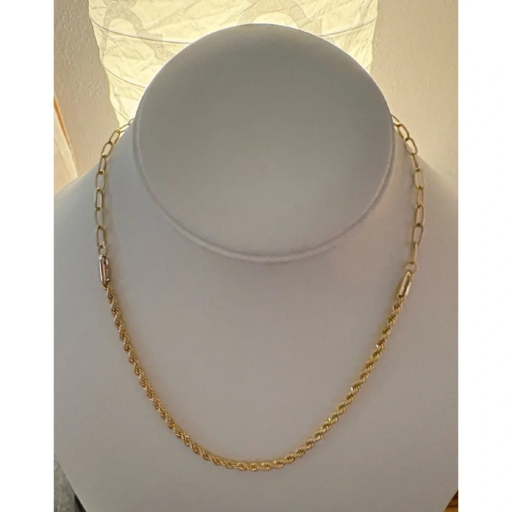 NEW 14k Gold Rhodium S925 Chain Necklace Rope & Paperclip Style Jewelry‎